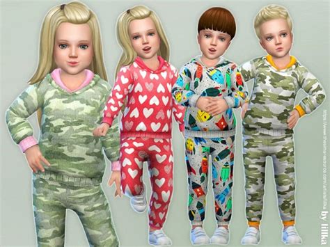 The Sims Resource Printed Overall For Toddler By Lillka • Sims 4 Downloads