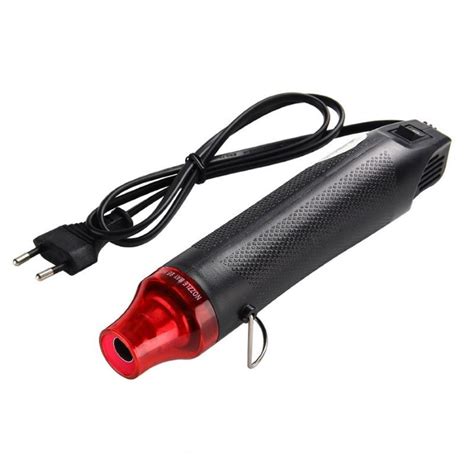 Hand Held Hot Air Gun With Switch Black EU Plug
