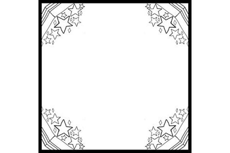 Star Line Art Ornament Square Border Graphic by Arsa Adjie · Creative ...