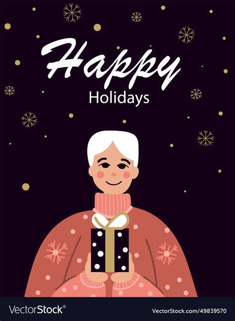 Greeting cards for new year and christmas holiday Vector Image