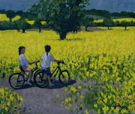 Andrew Macara Yellow Field painting - Yellow Field print for sale