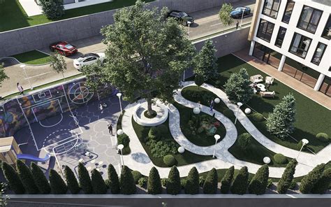 Modern playground and park territory :: Behance