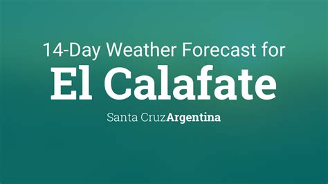 El Calafate, Santa Cruz, Argentina 14 day weather forecast