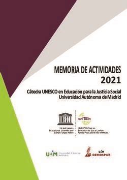 MEMORIA DE ACTIVIDADES 2021 Cátedra UNESCO en Educación para la