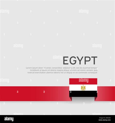 Egypt Flag Background Egypt Flag Ribbon On White Background National