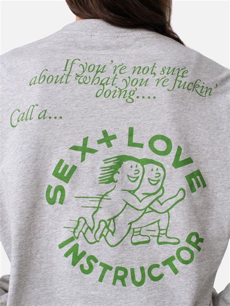 Sexlove Instructor Sweatshirt Gray Melange Sweatshirt Shopi Go