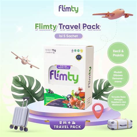 Jual Flimty Fiber Travel Pack 5 Sachet Cobain Dulu Shopee Indonesia