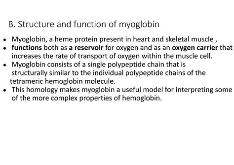 Solution Biochemistry Structure And Function Of Myoglobin Studypool