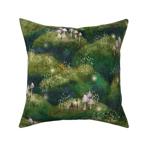 Enchanted forest mushroom wallpaper on Fabric | Spoonflower