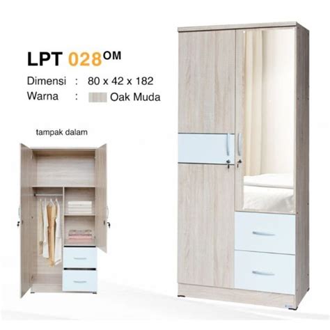 Lemari Pakaian Pintu Lunar Lpt Cbj Furniture