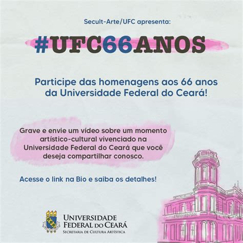 Secult Arte UFC realiza série de vídeos homenagens aos 66 anos da