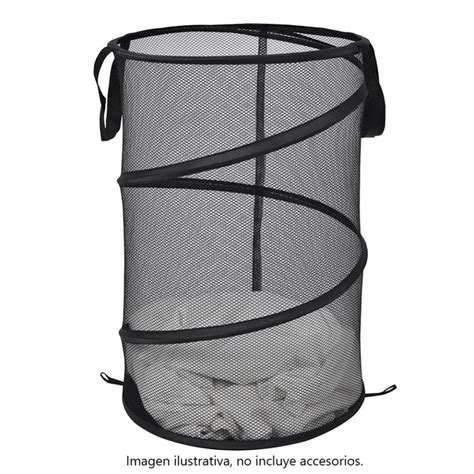 Cesta Para Ropa Mainstays De Malla Plegable Negro Walmart