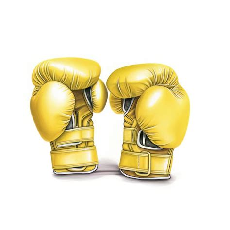 Premium AI Image Pair Of Yellow Boxing Gloves Isolated On White