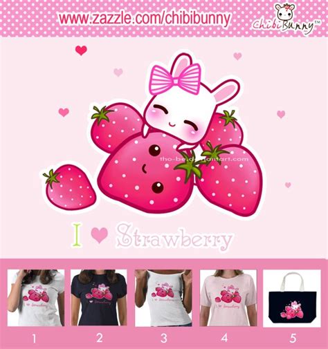 Cute Bunny And Kawaii Strawberries T Shirts By Tho Be On Deviantart