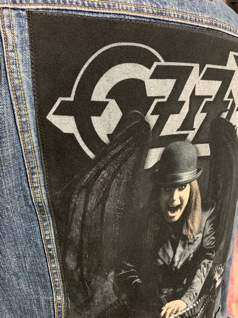 Ozzy Osbourne Denim Jacket Custom Rework M Whiskeyandrust