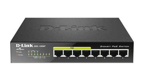 DGS-1008P 8-Port Gigabit PoE Unmanaged Desktop Switch | D-Link UK