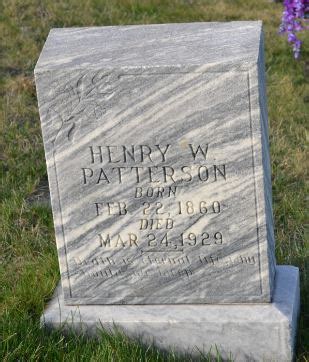 Henry Wilson Patterson M Morial Find A Grave