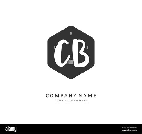 C B Cb Initial Letter Handwriting And Signature Logo A Concept