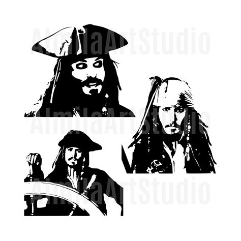 Jack Sparrow Svg Bundle Captain Jack Sparrow Pirates Of The Caribbean