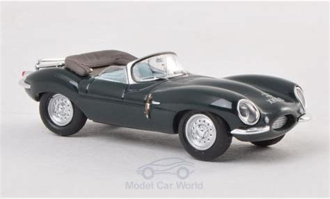 Miniature Jaguar XK 1 87 Ricko SS dunkelverte RHD Verdeck geöffnet ohne