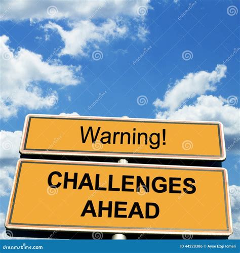 Challenges Ahead Sign Stock Image Cartoondealer