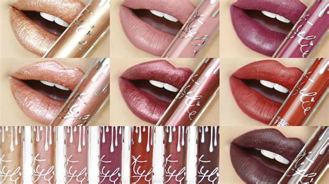 Kylie Lip Kits Swatches Exact Dupes For All Holiday Shades