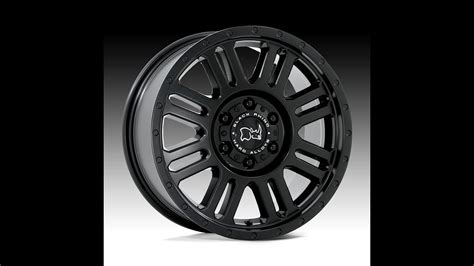 Black Rhino Yellowstone Matte Black Custom Truck Wheel Youtube