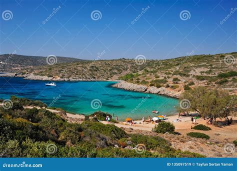 Beautiful Beach On The South Of Chios Island Editorial Stock Image