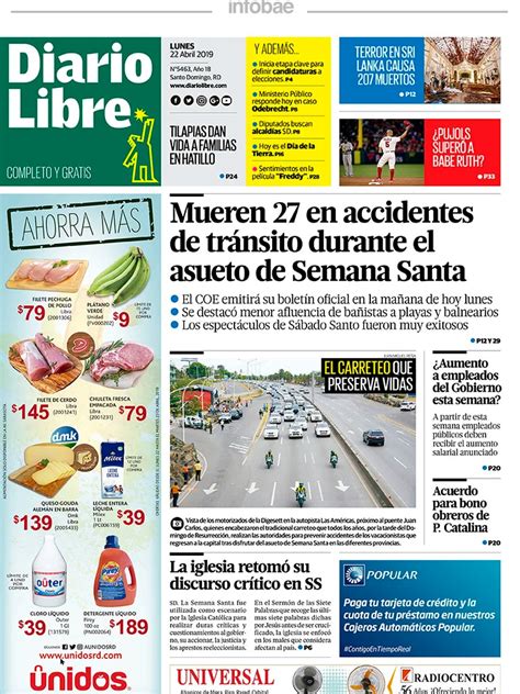 Diario Libre Republica Dominicana 22 De Abril De 2019 Infobae