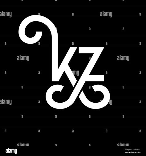 Kz Letter Logo Design Initial Letters Kz Logo Icon Abstract Letter Kz Minimal Logo Design