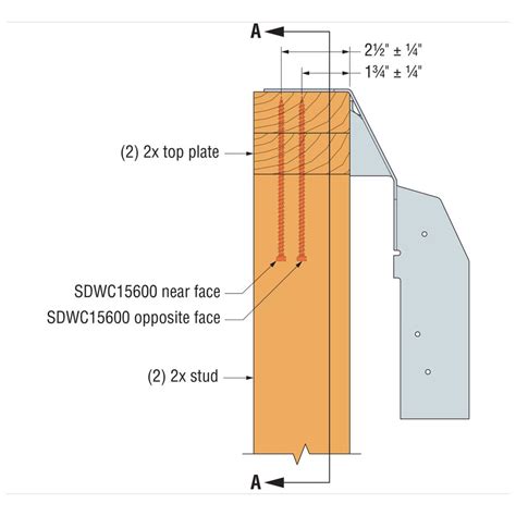 Simpson Strong Tie Dght362925 Top Flange Fire Wall Hanger For 3 1