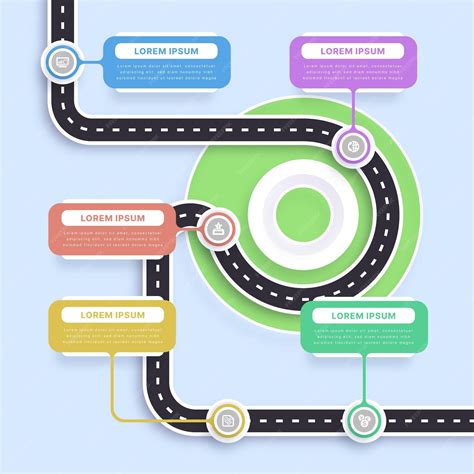 Free Vector | Flat roadmap infographic template