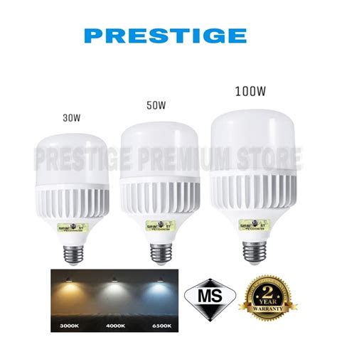 Ready Stock Sirim Prestige W W W E Led Big Bulb Daylight