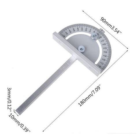 Jual Busur T Protractor Ruler Penggaris Busur Miter Gauge Diy Table Saw