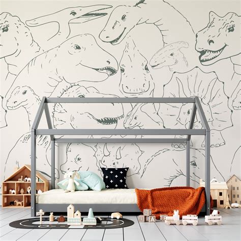 Jurassic Dinosaur Wallpaper Mural : Munks and Me - Nursery Wallpaper