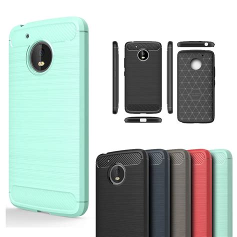 Soft Silicone Case For Motorola G5 Phone Case Carbon Fiber Flexible