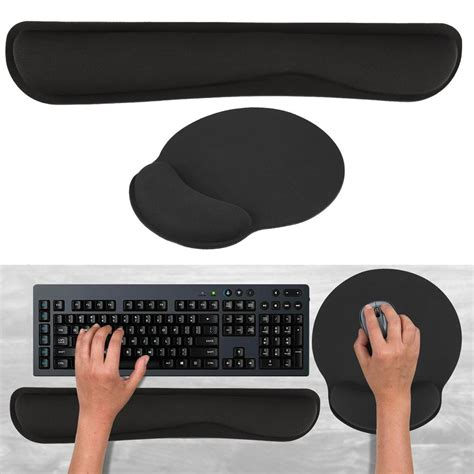 Tsv Keyboard Wrist Rest And Mouse Wrist Rest Pad Made Of Memory Foam Superfine Fibre And Gel