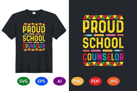 Proud School Counselor T Shirt Design Graphic By Rajjdesign · Creative