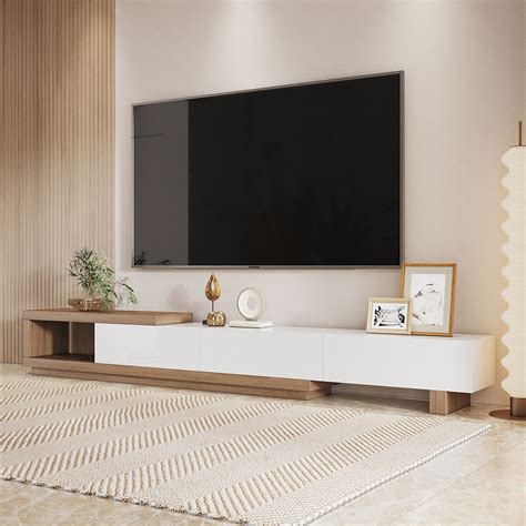 This TV stand brings elegance and modernity to your living room. MDF with a clean-lined ...