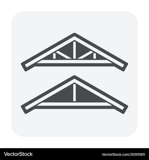 Roof Truss Icon Royalty Free Vector Image Vectorstock