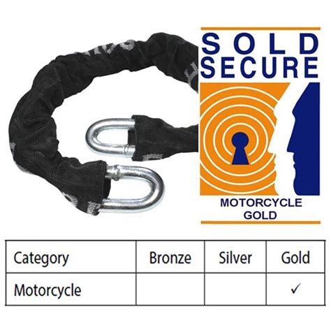 Squire TC14 High Security 14mm Chain Sold Secure Motorcycle Gold