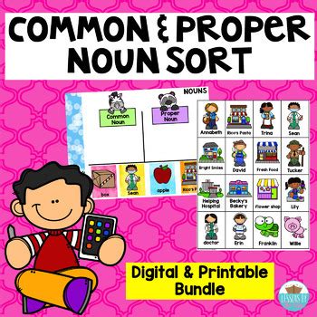 Common And Proper Noun Sorting Activity