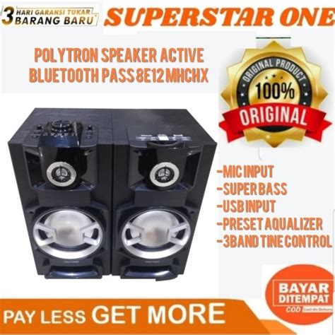 Jual Polytron Speaker Active Bluetooth Pass 8E12 MHCHX 12inch Shopee