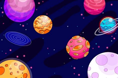 Free Vector Hand Drawn Galaxy Background