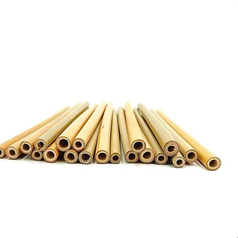 Organic Customized Logo Bamboo Straw With Brush Cm Drinking