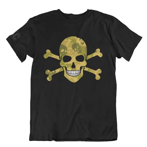 Sierra Charlie Camo Skull And Crossbones T Shirt Manbase