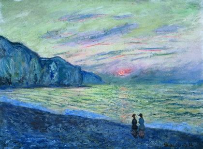 Sunset at Pourville, 1882 - Claude Monet - WikiArt.org