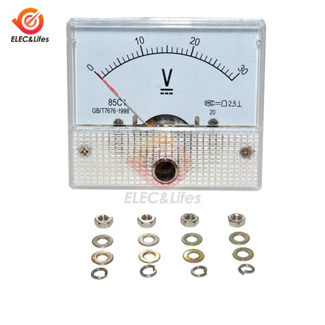 85c1 Dc Analog Voltage Current Meter Panel 30v 50v 5a 10a Analog Voltmeter Ammeter Amp Volt