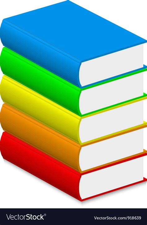 Colorful books Royalty Free Vector Image - VectorStock