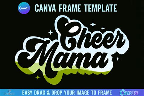 Cheer Mama Canva Frame Template Retro Graphic By B Designs Creative